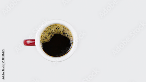 beverage background of a cup of coffee isolate on white background