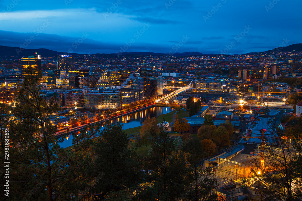 Oslo City bei Nacht