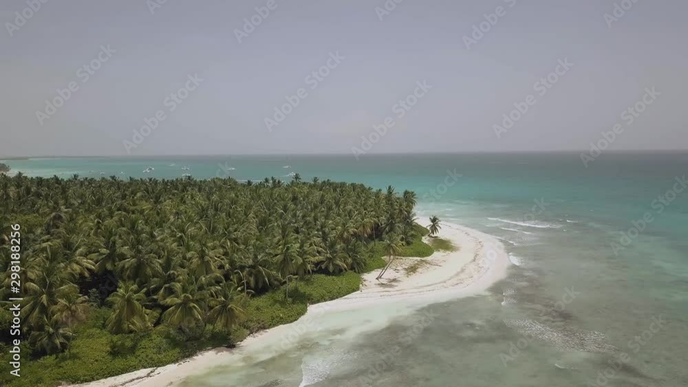 An aerial view of the tropical beaches of Saona island in Republica Dominicana An aerial view of the tropical beaches of Saona island in Republica Dominicana