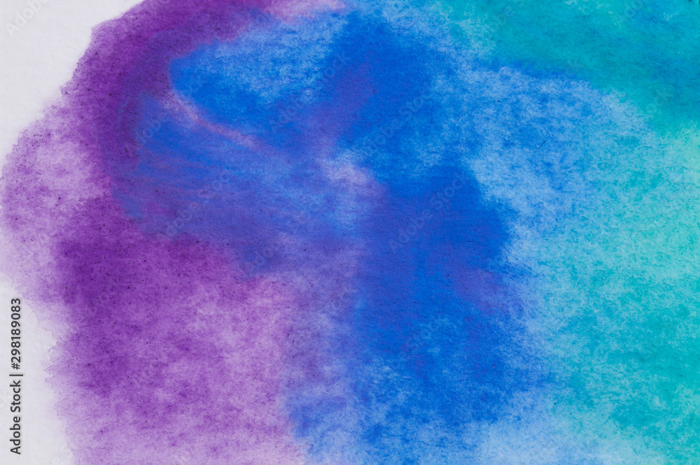 Fototapeta premium Light colorful watercolor stains. Abstract painted background