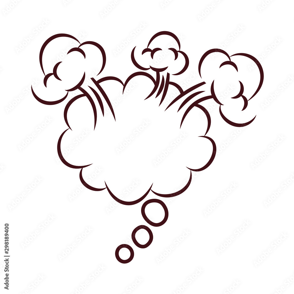 Obraz premium expresion cloud pop art style