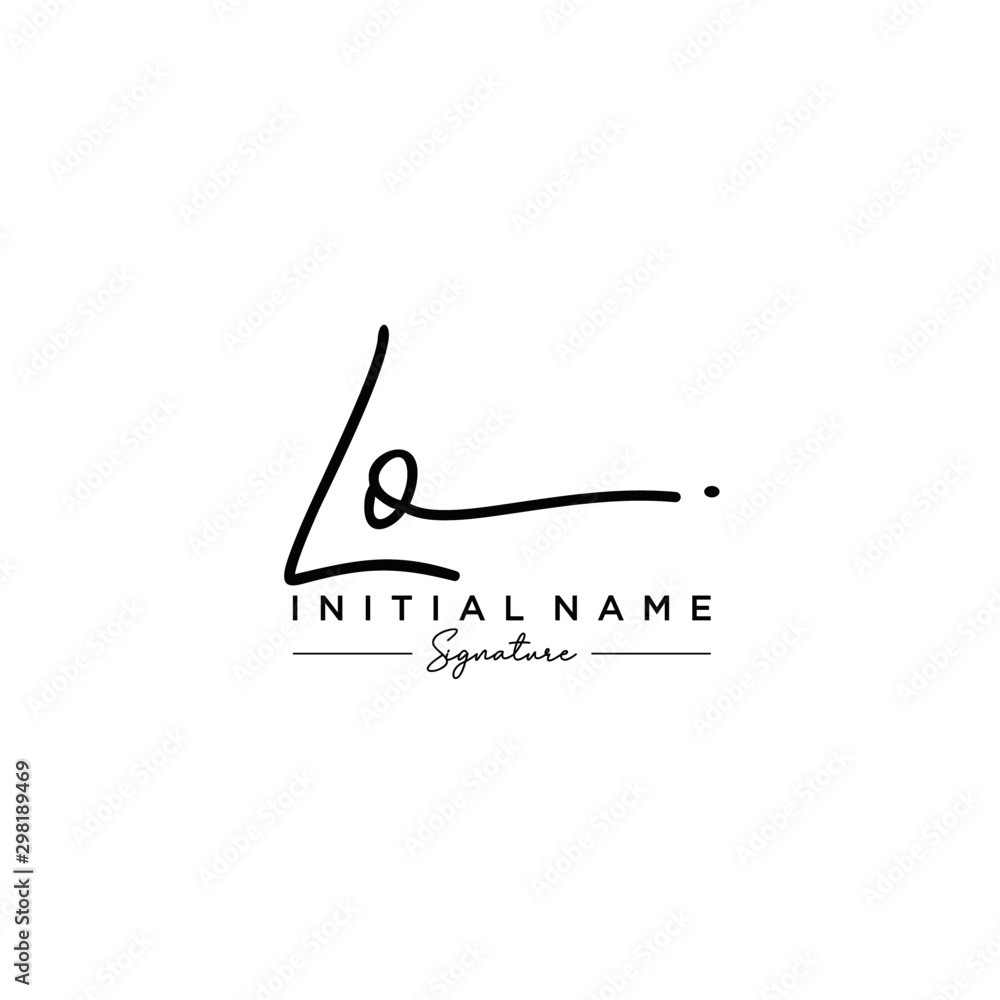 Letter LO Signature Logo Template Vector Letter LO Signature Logo Template Vector