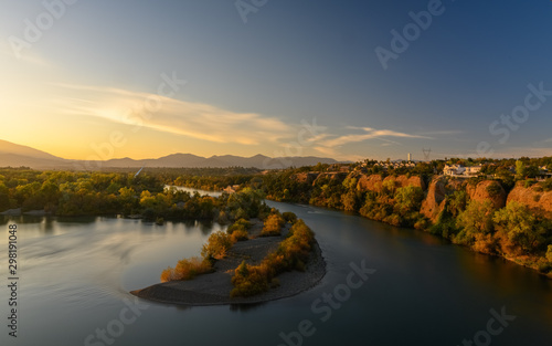 Sunset over the Sacramento River