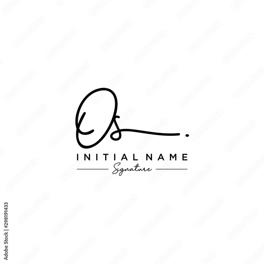 Letter OS Signature Logo Template Vector Letter OS Signature Logo Template Vector