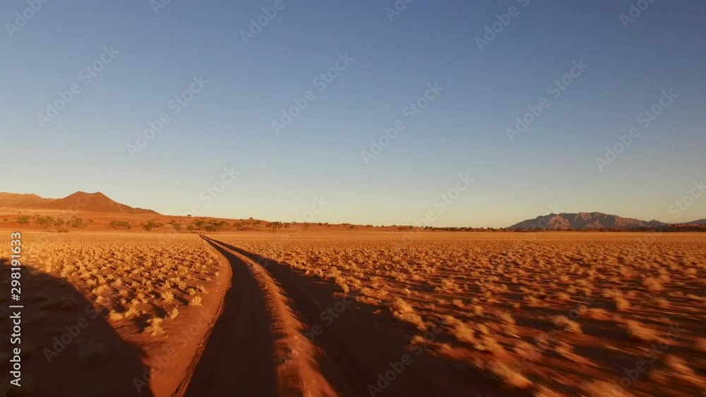 Sunset at the desert of Namibia Sunset at the desert of Namibia