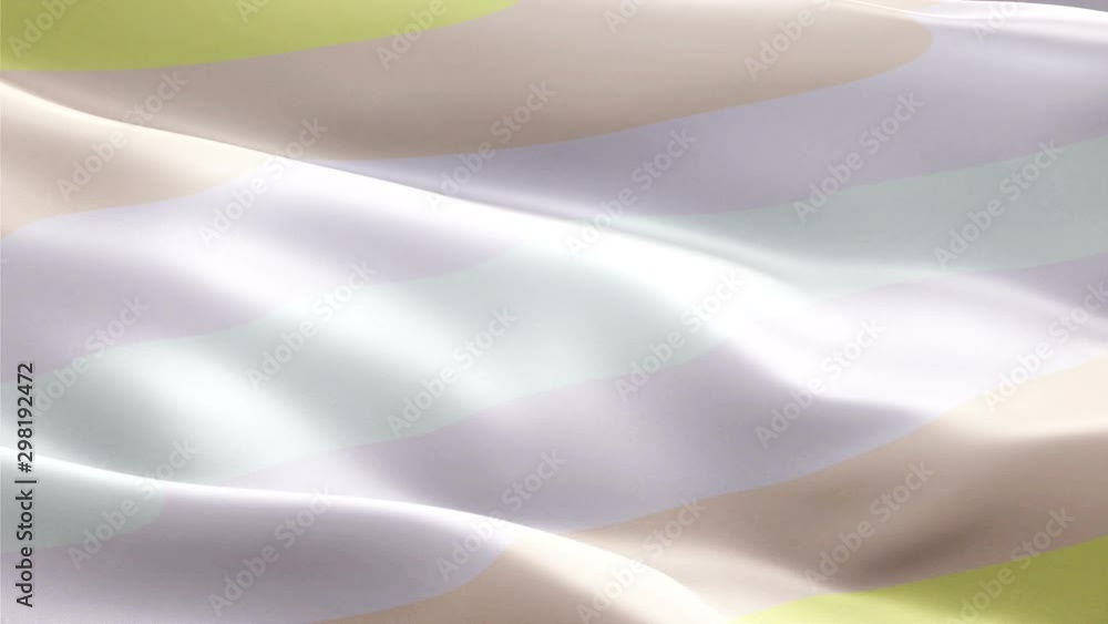 Rainbow Pan gender Pride Flag video waving in wind. Realistic Pangender