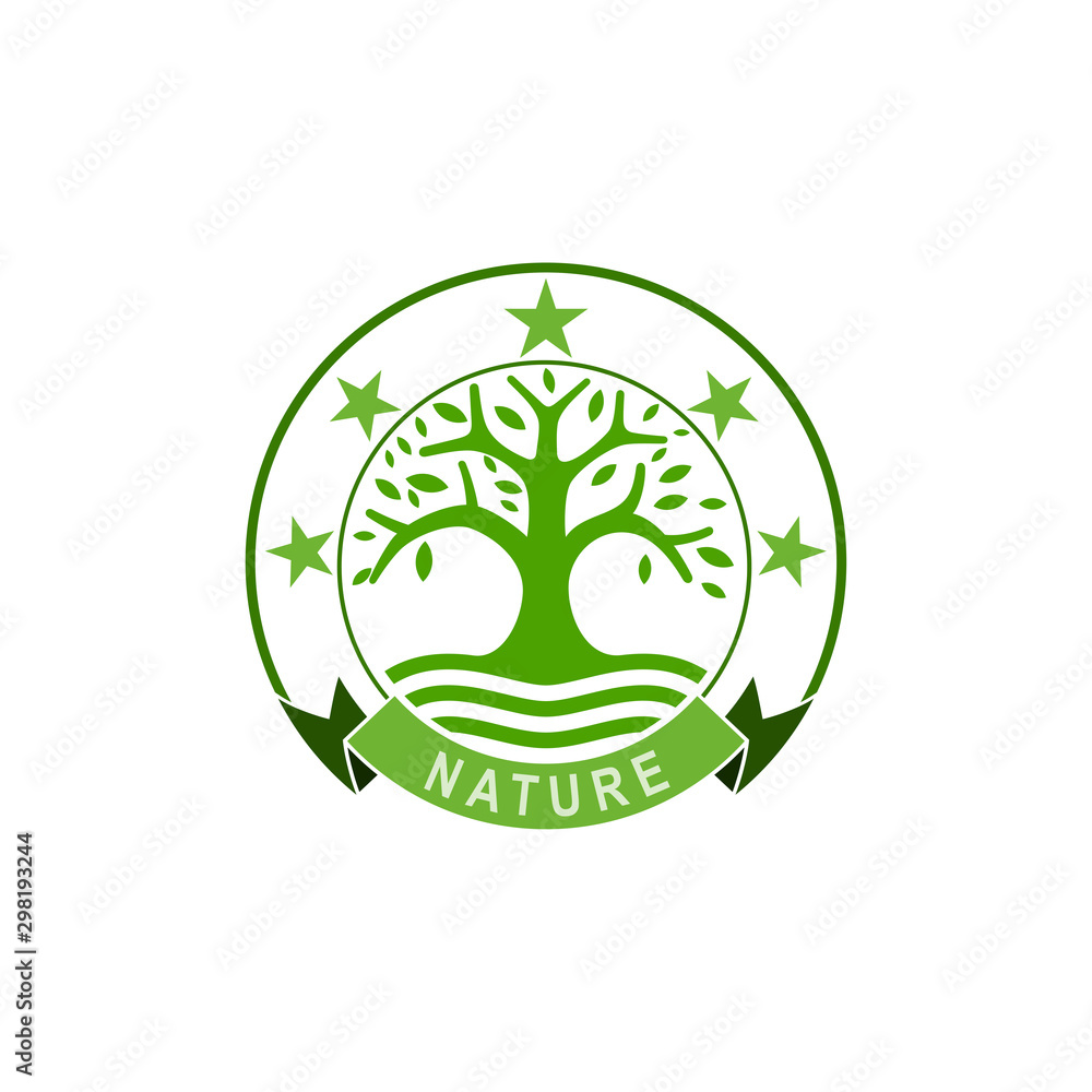 Life tree logo circle vector design Life tree logo circle vector design