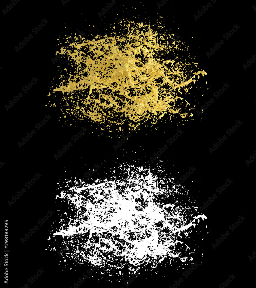 Fototapeta premium 3D illustration of a orange juice splash with alpha layer