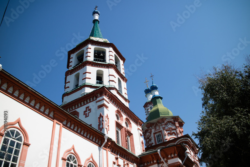 Irkutsk is an old city in Russia with a picturesque valley of the Angara River