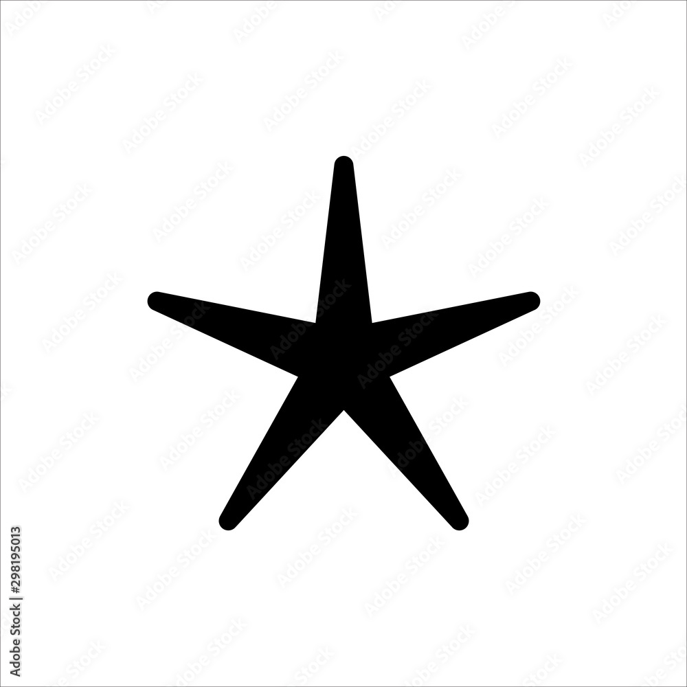 Vector star icon. black star symbol of rate, rating or favorite symbol with trendy flat style icon for web site design, logo, app, UI isolated on white background