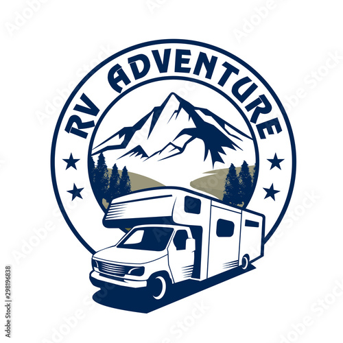 RV Camp Logo, Caravan Logo, Camp Logo