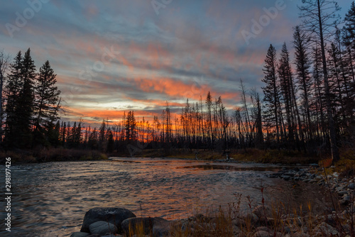 sunset on the torch  river