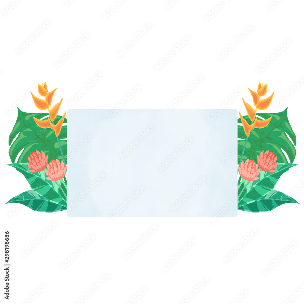 南国風フレーム Stock Photo Adobe Stock