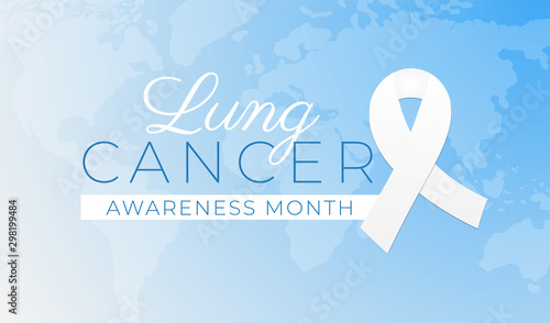 Lung Cancer Awareness Month Background Illustration