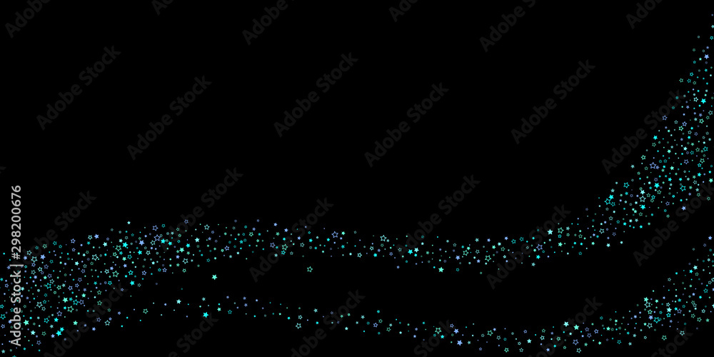 Blue, cyan, turquoise glitter stars, confetti. Blue, cyan, turquoise glitter stars, confetti.