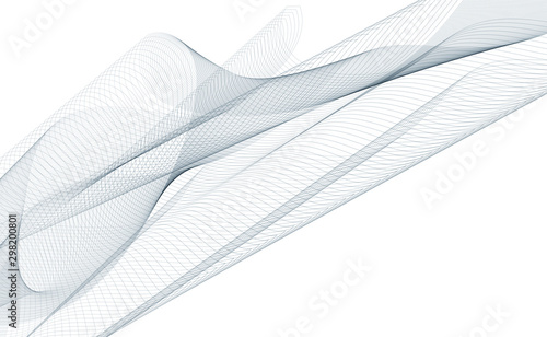 Abstract gray ribbon on a white background. Vector illustration EPS 10.