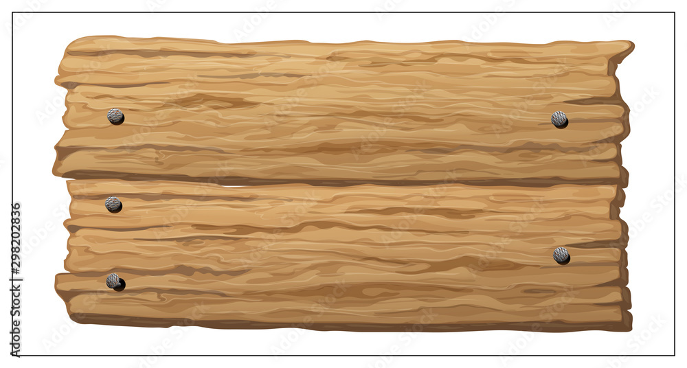 Naklejka premium Vector wooden banner, sign posts or boards.