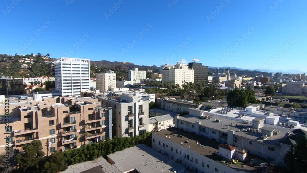 Glide East Above Hollywood California on a Sunny Day Glide East Above Hollywood California on a Sunny Day