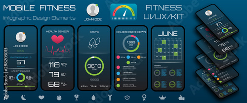 Application on the Smart Phone to Track Steps. App for Fitness