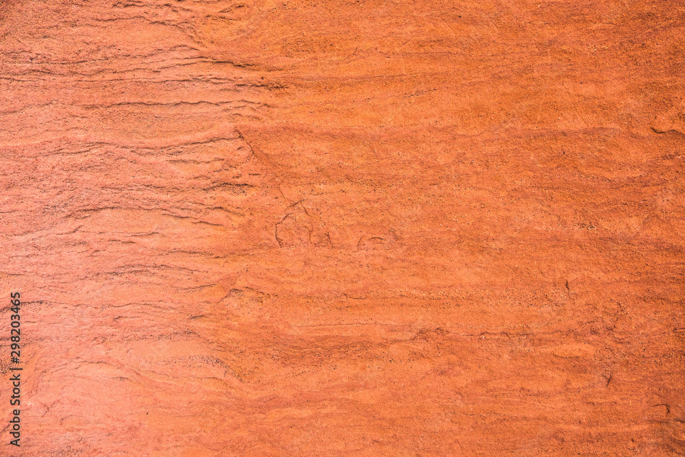 The texture of the red rock wall