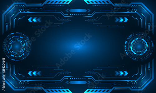Abstract HUD UI Futuristic Frame Control Center. System Virtual Design Background