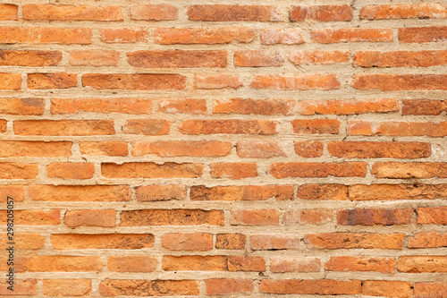 Background of old brick wall with vintage. For background concept.