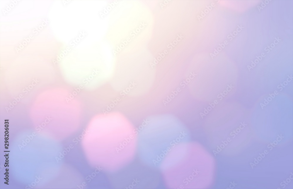 Pink blue yellow bokeh on lilac defocus background. Magical lights pattern. Pink blue yellow bokeh on lilac defocus background. Magical lights pattern.