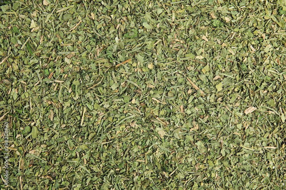 Heap of dried parsley as background, top view Heap of dried parsley as background, top view