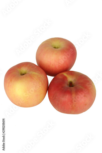Three Ripe Apple Fruits