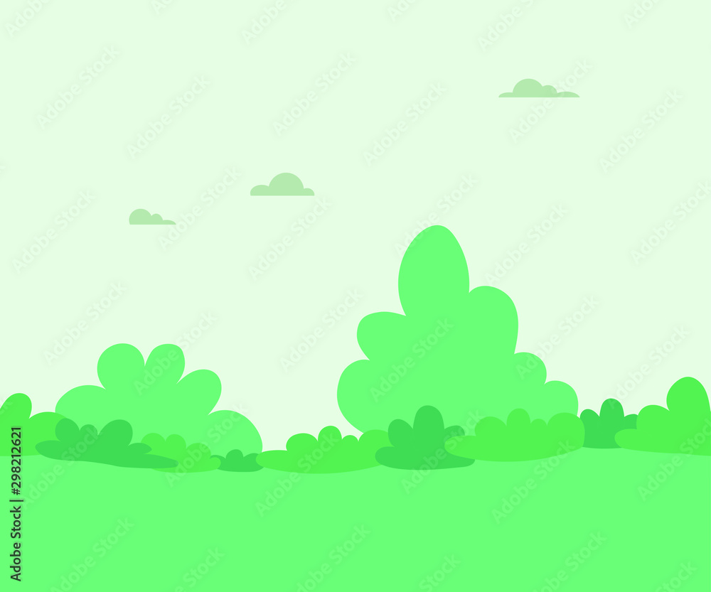 Seamless vector park background flat style trees Seamless vector park background flat style trees