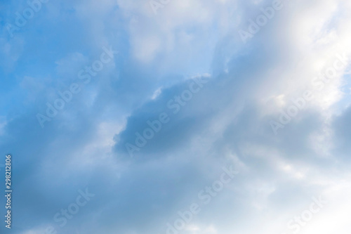 Beautiful blue sky with clouds background