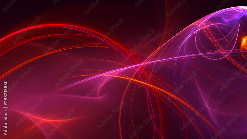 Obraz premium Fractal 3D rendering abstract light surreal background