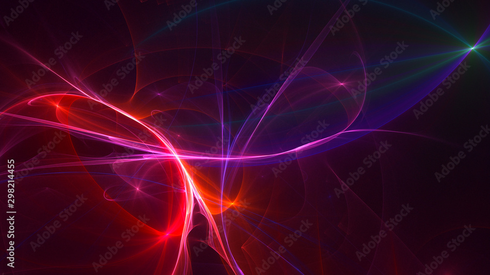 Fractal 3D rendering abstract light surreal background