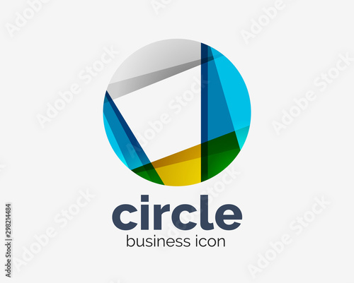 Free Download Circle abstract design logotype, round vector logo design template, internet icon with twist or spiral effect - GFXLoad