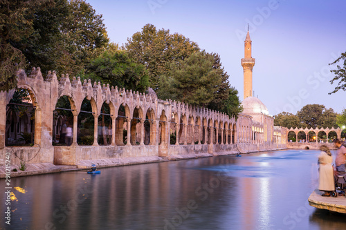 Balikligol, Sanliurfa / Turkey. Balikligol Mosque ( Fish Lake ) photo