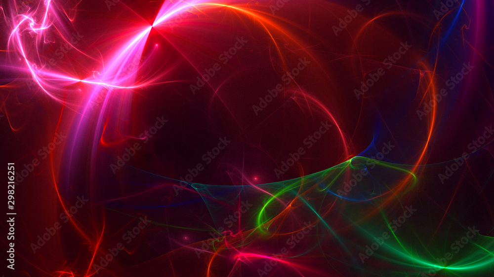 Fototapeta premium Fractal 3D rendering abstract light surreal background