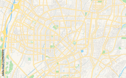 Printable street map of Taichung, Taiwan