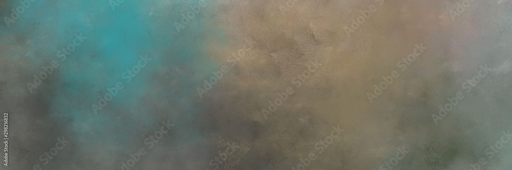 dim gray, rosy brown and cadet blue colored vintage abstract painted background with space for text or image - obrazy, fototapety, plakaty 