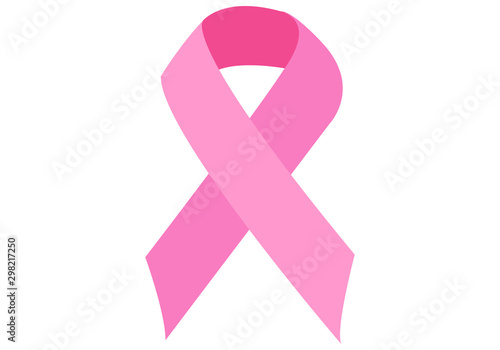 Lazo rosa por el cáncer de mama.