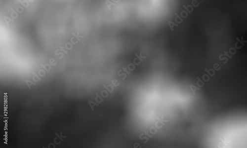 Beautiful black smoke bokeh background and wallpaper. Texture blur dark floor and fog