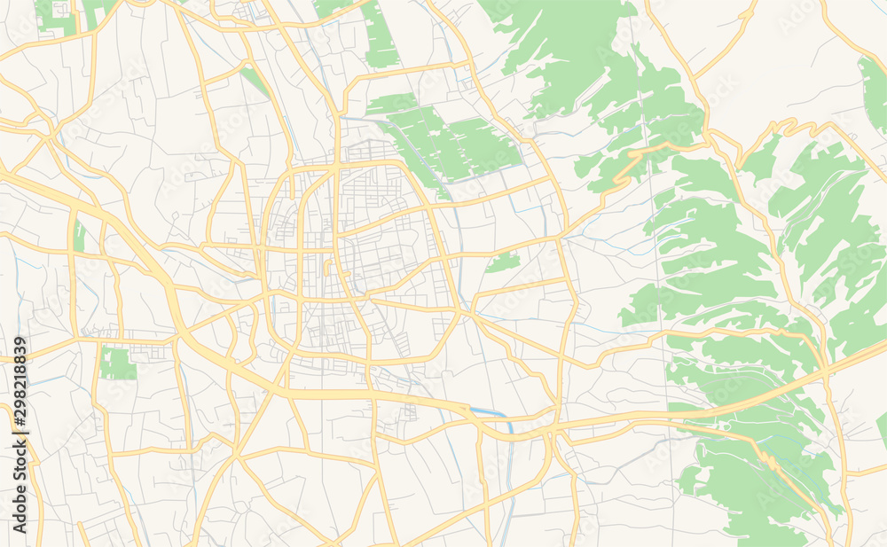 Printable street map of Yuanlin, Taiwan