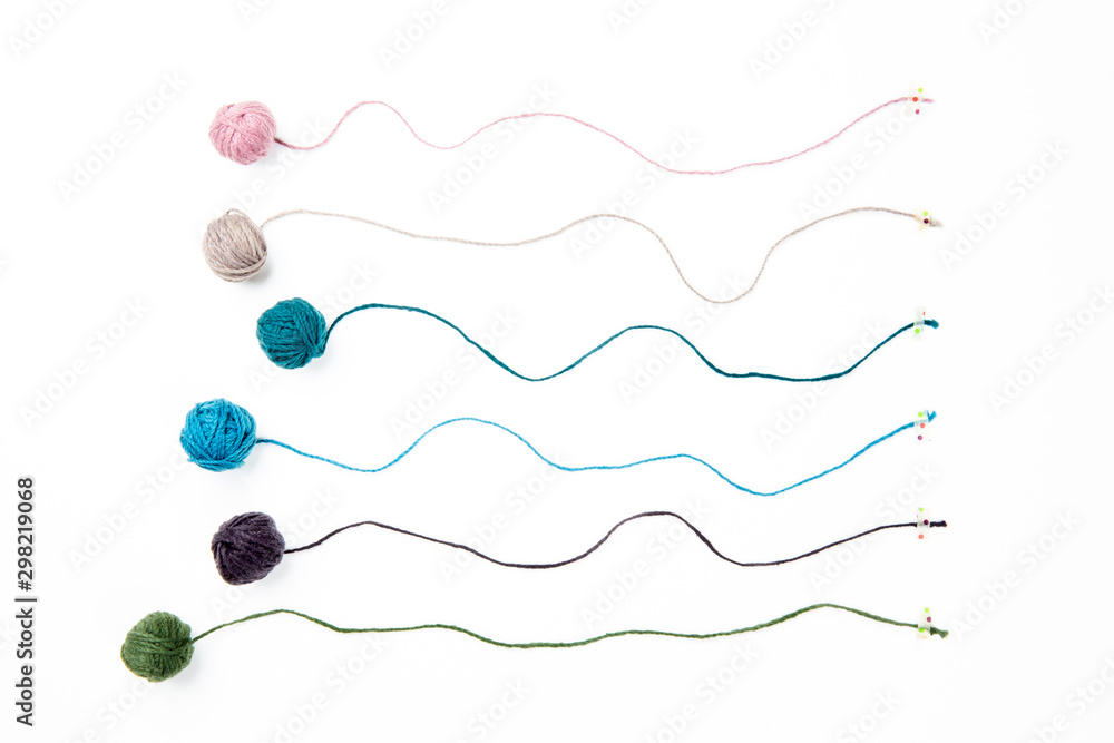 Naklejka premium 小さな毛糸玉のテクスチャ