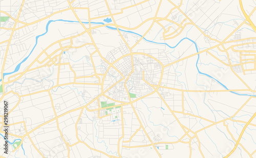 Wallpaper Mural Printable street map of Douliu, Taiwan Torontodigital.ca