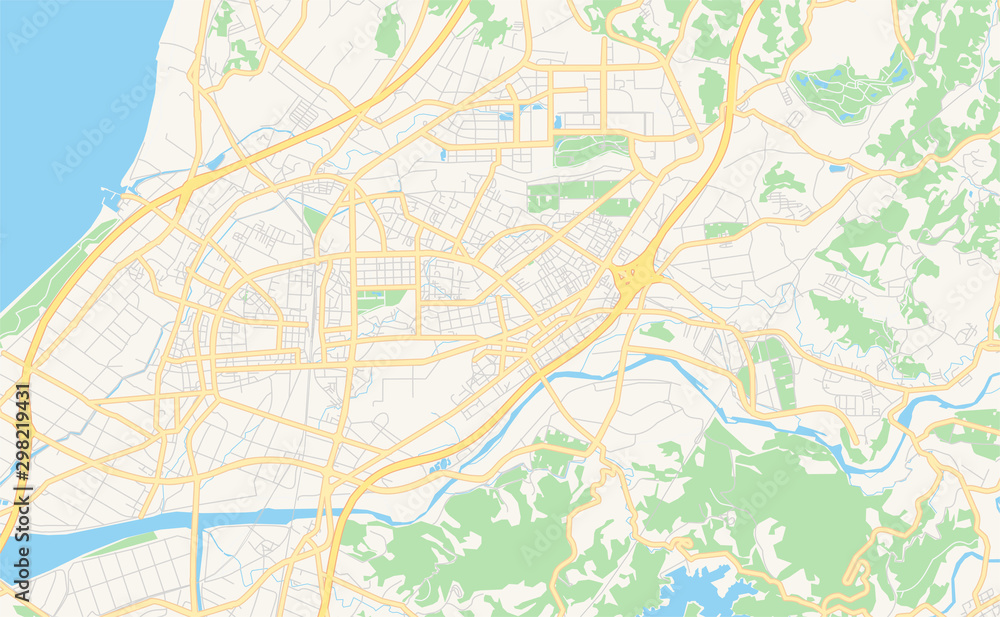 Printable street map of Toufen, Taiwan
