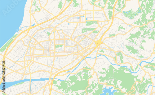 Printable street map of Toufen, Taiwan