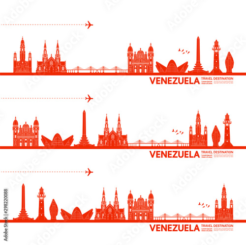 Venezuela travel destination grand vector illustration.