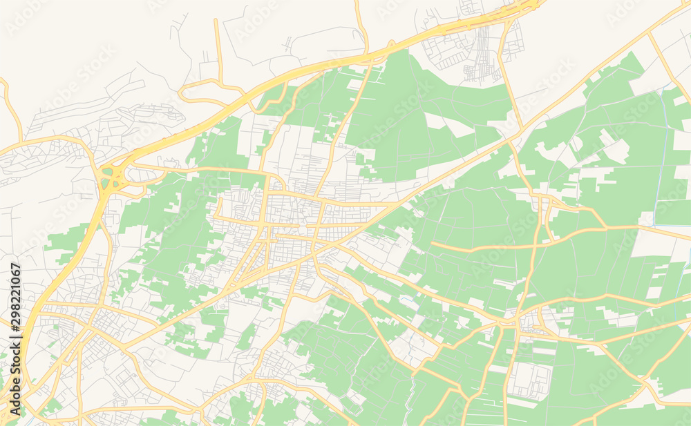 Fototapeta mapa świata dla dzieci Printable street map of Douma, Syria