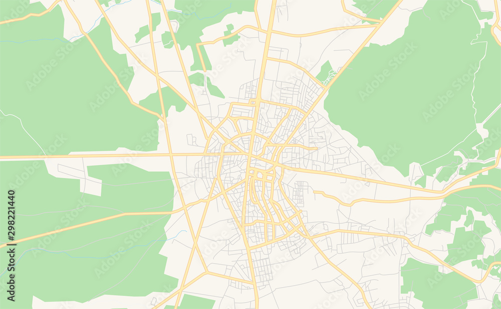 Printable street map of As-Suwayda, Syria