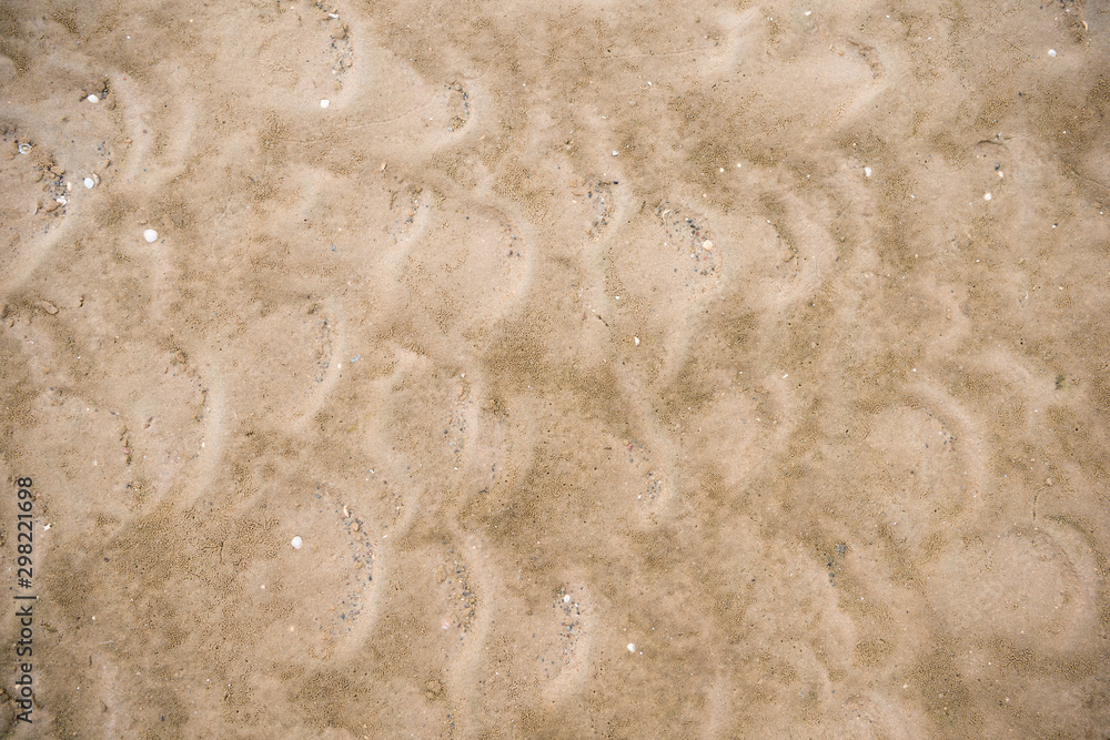 Ripples in wet sand background texture. Beach sand background Ripples in wet sand background texture. Beach sand background
