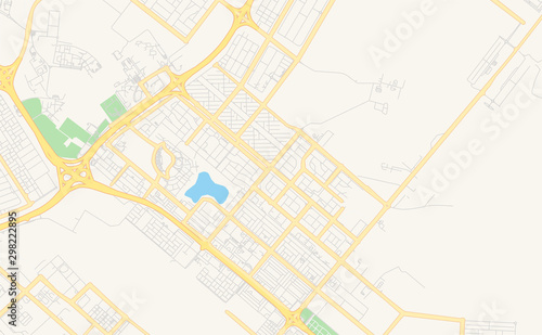 Printable street map of Bani Yas City, United Arab Emirates